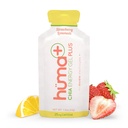 Huma Plus (Double Electrolytes) - Chia Energy Gel, Căpșuni Lemonade, 12 Geluri, 25mg Cafeina - Stomac prietenos, Geluri alimentare reale