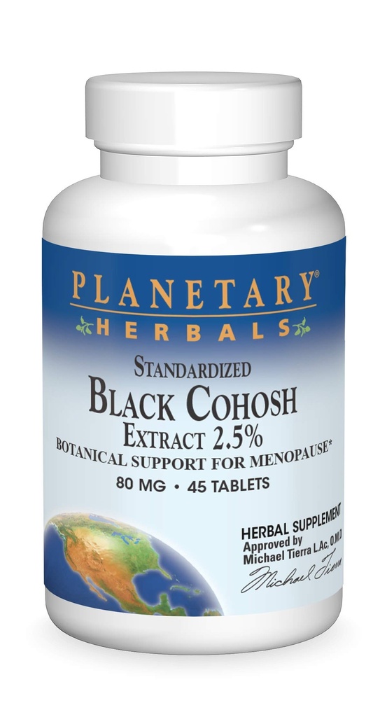 Herburi planetare Extract de Cohosh negru standardizate 2.5 Comprimate, număr de 45