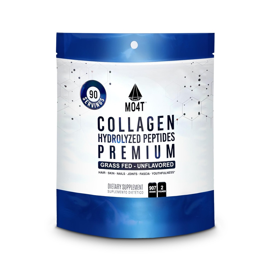 MO4T Colagen Peptides-Grass-Fed Colagen-Hidrolyzed Colagen pulbere-Neflavored- 2 Lire Colagen-Lumine mari