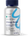 Foster & Thrive Loratadine 10 mg NeDrowsy Alergie Relief pentru presiune sinusală şi alergii sezoniere, Antihistaminice Relieves Itchy Eyes, Strănut, Copii şi Adulţi, 120 comprimate