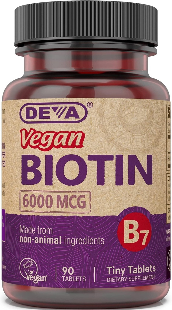 DEVA Vegan Biotin Supliment 6000 mcg 