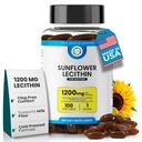 Floarea-soarelui Lecitina 1200 mg, fluxul de lapte, Soy-free & non-GMO Suport pentru alaptarea mamelor Unblocks Infundat lapte ducts, creier, nervi si ficat de sanatate, Fosfolipid-Rich pentru mama 100 Softgel