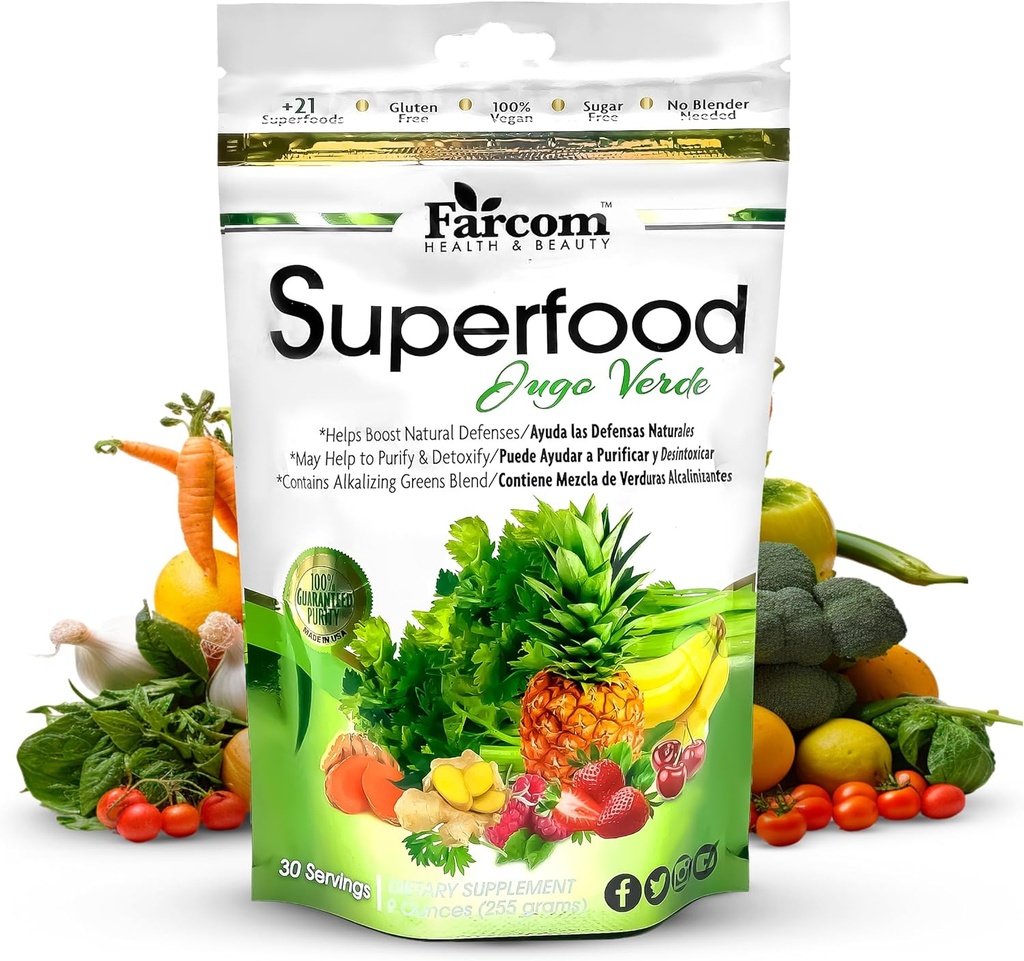 Super-alimentar verde suc de powder 