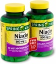 Valea primăverii - Niacină fără culoare (B-3) 500 mg, 240 capsule (2 flacoane a 120)