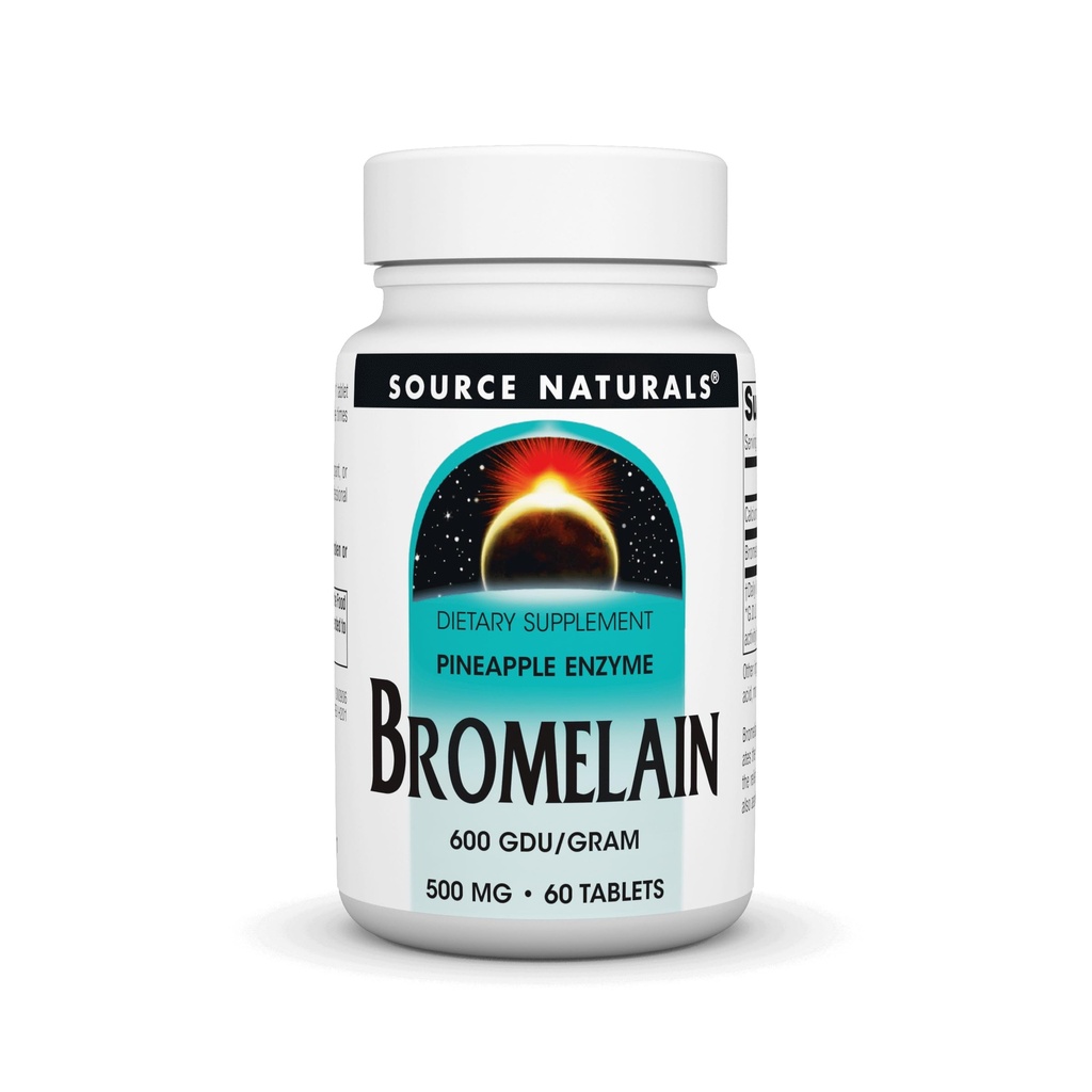 Sursa Naturals Bromelain 500 mg Proteolitic Enzyme Supliment - 60 comprimate
