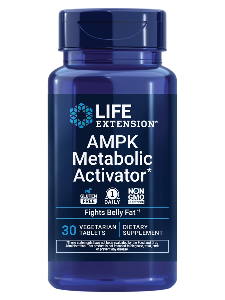Extensie de viață AMPK Activator metabolic *, Hesperidin, G. pentafilum, Lupta nedorite Belly Fat, țintă generală Fat, Gluten-Free, Vegetarian, 1-Daily, Non-GMO, 30 comprimate