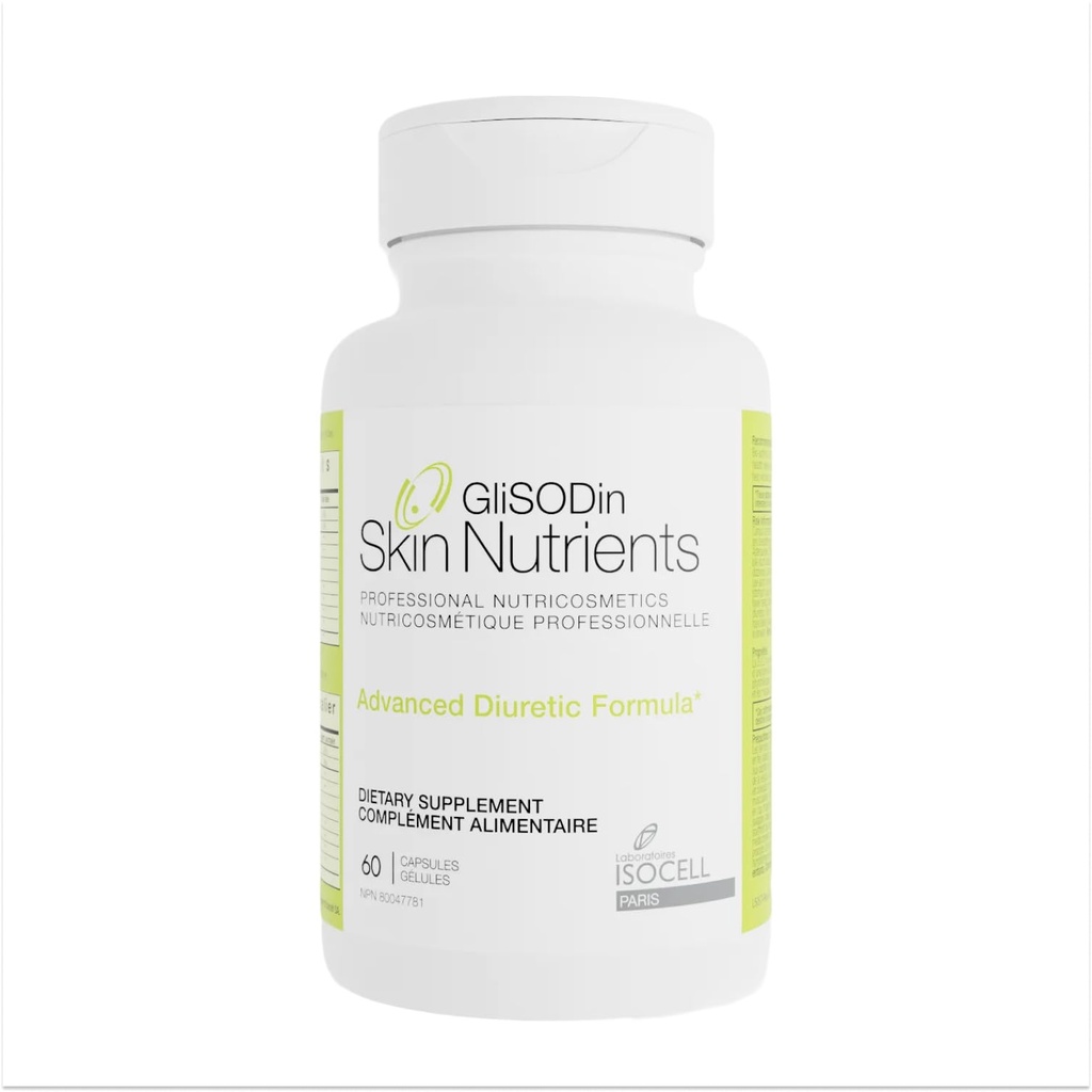 Glisodin Diuretic - Nutraceutical imbunatateste drenaj natural pentru a reduce Umflarea asociata cu mentinerea fluidelor - are proprietati de purificare Care ajută la eliminarea toxinelor - 60 Capsule