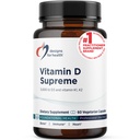 Design-uri pentru sănătate Vitamina D Supreme - Vitamina D 5000 UI cu 2000mcg Vitamina K ca MK4 pentru sănătatea osoasă, Heart Health, Mood & Immune Support - Vitamina D3 îmbunătățită cu GG Supliment (60 capsule)