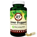 Argint Lining Herbs 27 Herbal Liver Support Canine - Suportă câine cu funcţie normală şi sănătate de ficat - Natural Herbal Supplement pentru a ajuta la protejarea ficatului de stres şi toxine - 90 capsule