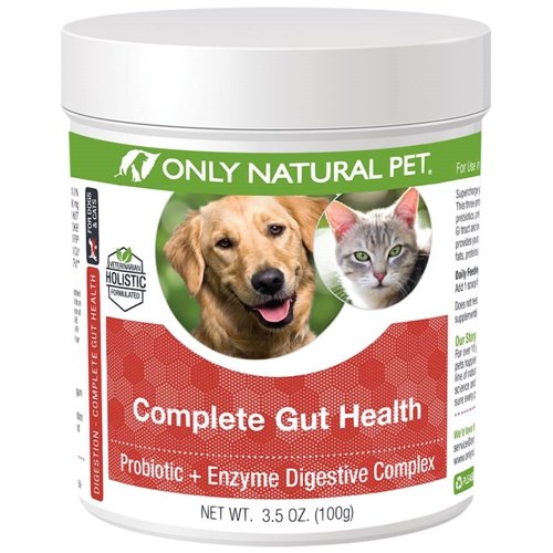 Doar Natural Pet Complete Complex de Sănătate Gut - Probiotice & Enzyme Digestive Supliment pentru câini și pisici - Promovează Digestia sănătoasă, Sistemul imunitar, Absorbție Nutrient - Made in USA -3.5oz Pulbere
