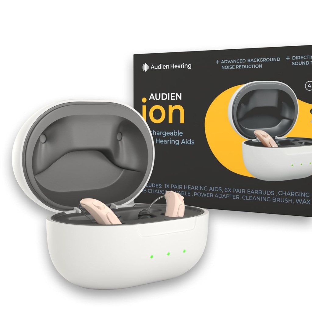 Audien audiere ION Wireless Reîncărcabil ajutor auditiv OTC, Premium Comfort Design & Aproape invizibil