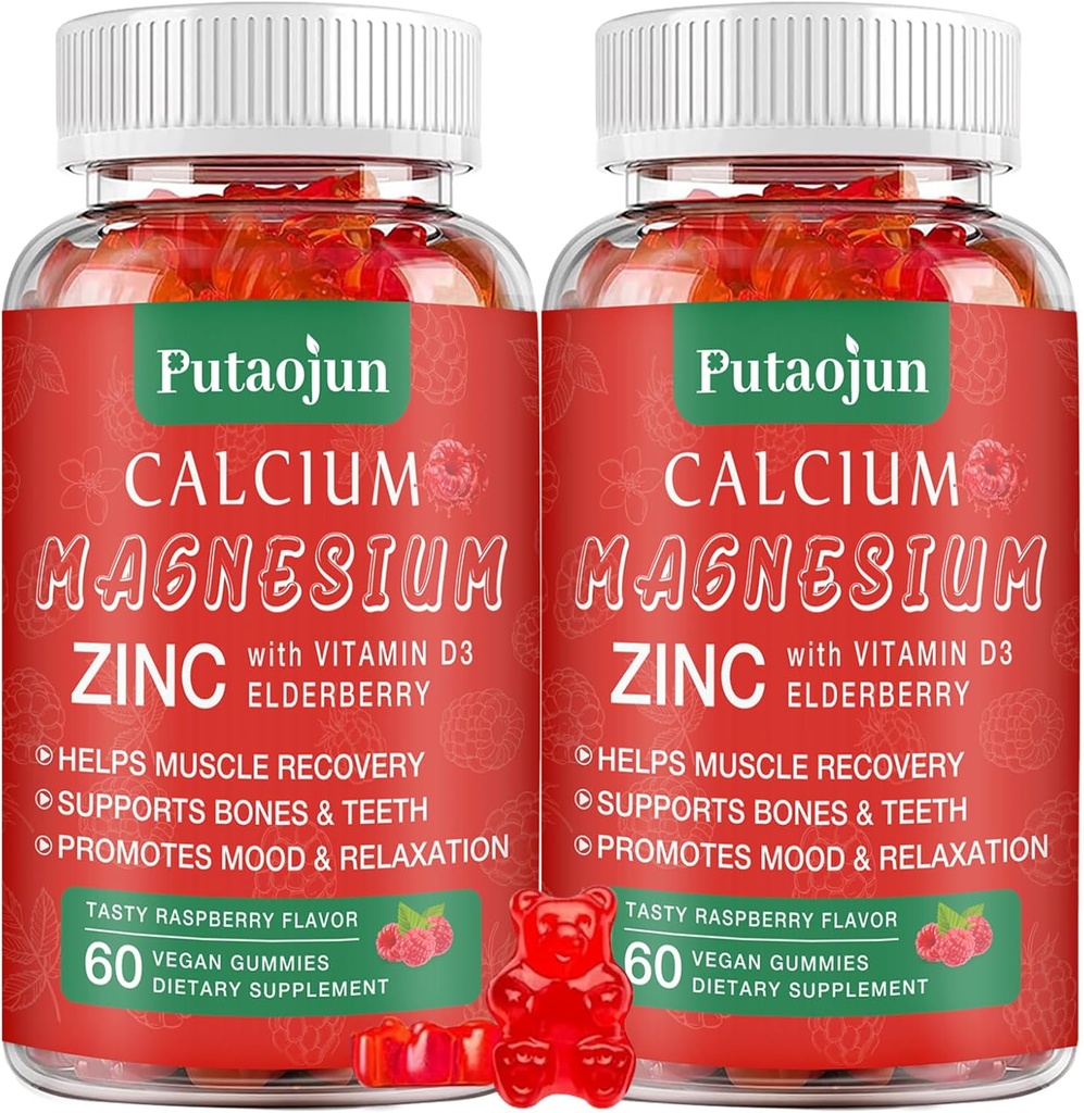 Absorbţie mare Calciu Magneziu Gume de zinc, Zahăr gratuit de calciu Magneziu de zinc Supliment cu D3 
