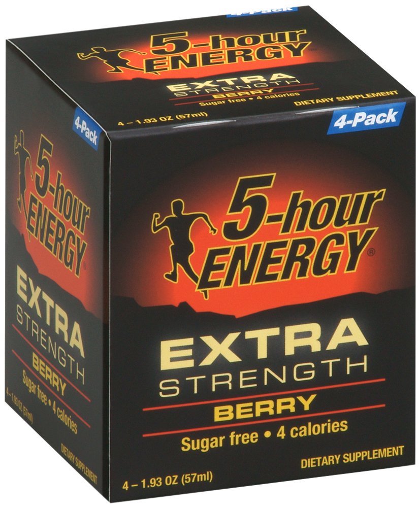5-Hour Energie Extra Putere Supliment alimentar, Berry, 4 Conte