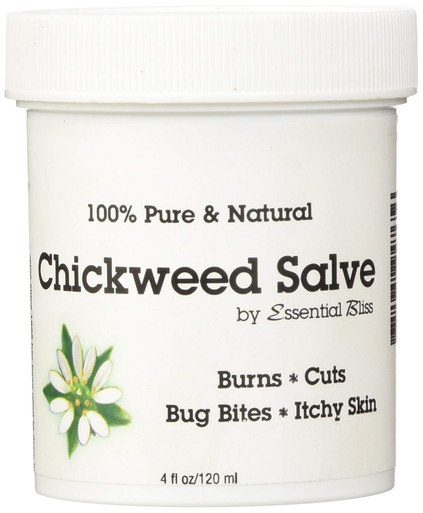 Chickweed Salve 4OZ * 100% Pure * Toate organice naturale fără aditivi * Soothing Anti Itch Cream * Provoacă ajutor de la piele uscată
