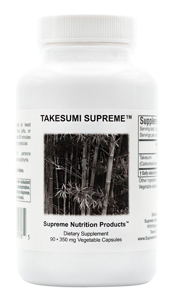 Supreme Nutriție Takesumi Supreme, 90 capsule de bambus pur activate Charcoal Vegetarian
