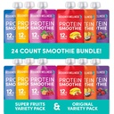 Designer Wellness Proteine Smoothies Original Variety Pack & Super Fruits Pack Bundle
