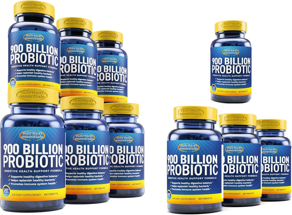 Nutritie Essentials 10 Luna Probiotice de aprovizionare pentru femei si barbati - Probiotice Digestive Sanatate - 62% mai stabil Probiotic pentru suport de sanatate Gut - Statele Unite ale Americii Made Vegan Probiotice Formula Prebiotic Blend