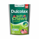 Dulcolax Saline Laxative Soft Chews, Gentle Constipation Relief, Mixed Berry Flavor, Magneziu Hydroxide 1200 mg, 15 Count