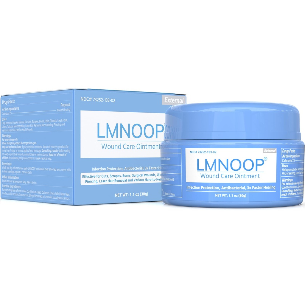 Ointment de îngrijire a rănilor LMNOOP® - Crema de răni cu vindecare rapidă, Reparație maximă pentru toate vârstele, Ointment de vindecare a rănilor adânci/deschise/chirurgice, Bedsores, Răni diabetice, Ulcer, Burns, Tăieturi