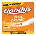 Pulbere de relief pentru durere a lui Goody, pulbere de culoare portocalie, 24 ct