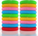 18 Pack Țânțar brățări repelente pentru adulți și copii, benzi impermeabile de DEET-Free, înfășurate individual Wristband-uri replicante