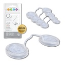 Filtre de nas O2 cu filtrare 3M - Filtrare nas pentru alergii - Filtru nazal pentru alergii - Mască de praf nostril, Filtru de fum și alergie (dimensiune proces, Pachet de 4)