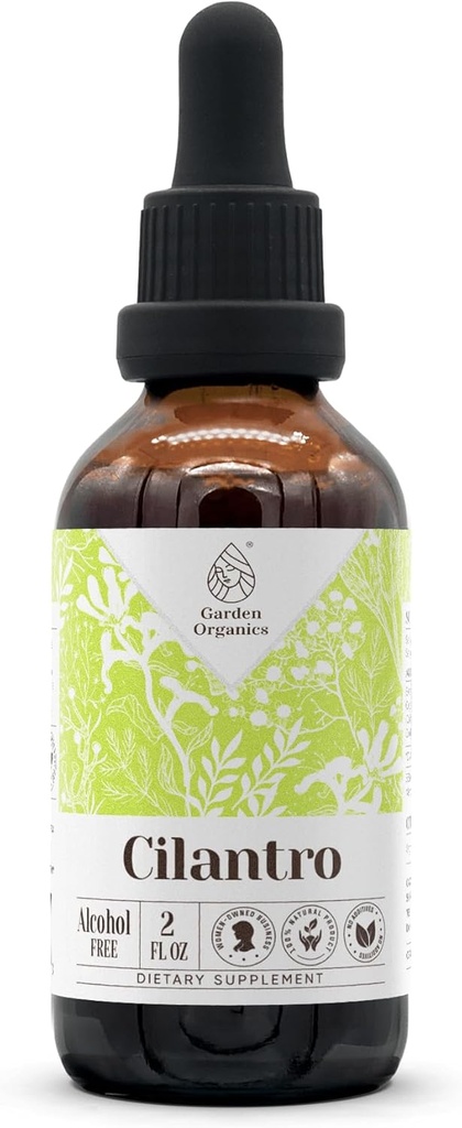 Cilantro Extract de tinctură naturală fără alcool, Booster sistem imunitar, picături de lichid realizate din 100% Cilantro frunze uscate (2 fl oz)