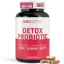 GOBIOTIX Detox Probiotic Supliment pentru Digestive Health - Milk Thistle, Turmeric, si Dandelion Root, Enzime pentru Sanatate Gut - 50 miliarde CFU - 60 capsule