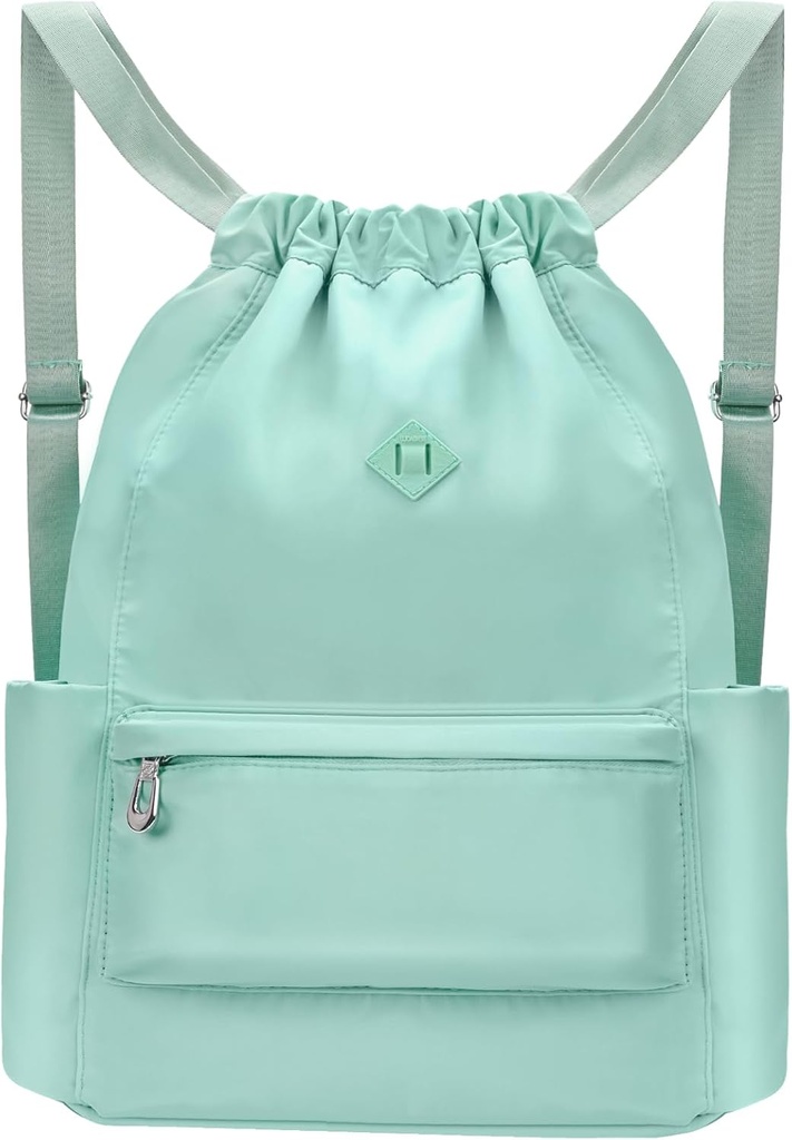 Backpack cordon cu Ud Pocket Gym Backpack Apă-Rezistent Cinch String Bag Beach înot pentru femei