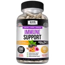 Kaya Naturals Elderberry Immune Support cu zinc şi vitamina C pentru adulţi, Probiotice & Turmeric 1000 mg Immune System Booster Sambucus Elderberry Capsule - 180 Conte