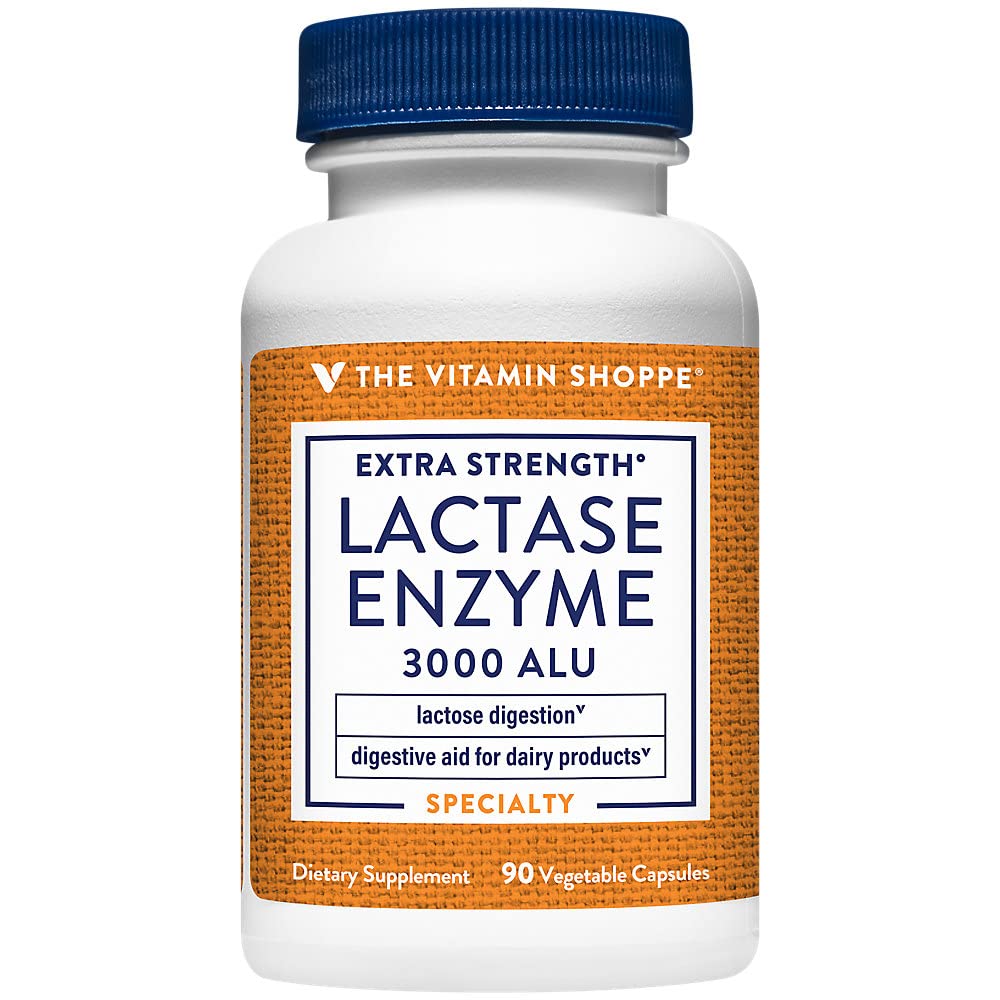 Extra Putere Lactase Enzyme a" Digestive Aid a" 3000 ALU (90 Capsule vegetale)