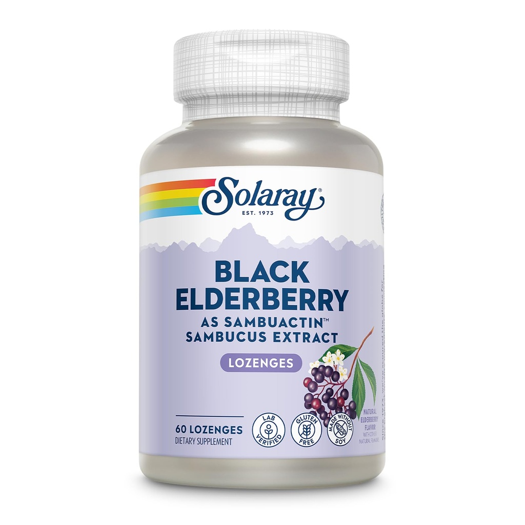 Solaray - Extract de sambucin elderberry, 60 Lozenge