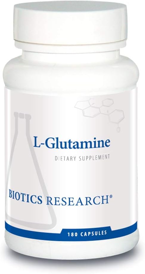Biotice de cercetare L Glutamina, sanatate gastro-intestinala, suport de lingura, suport muscular optim, musculare Lean, activitate antioxidanta, forma libera Aminoacid. 180 Capsule