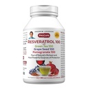 ANDREW LESSMAN Resveratrol-100 cu ceai verde 100 de semințe de struguri 100 rodii 100mg - 360 capsule - Patru puternic, protecție antioxidanți.