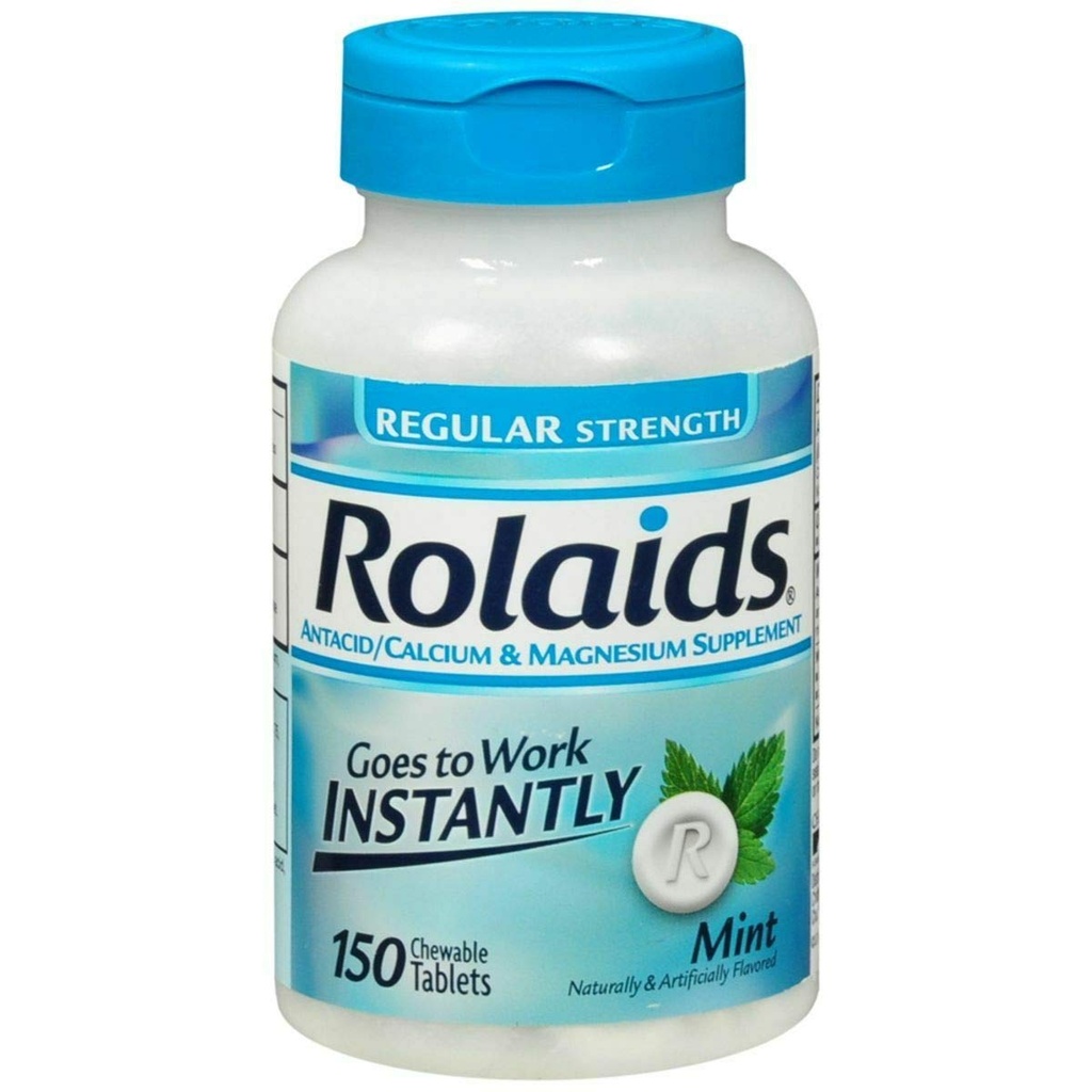 Rolaids - 20284 Antiacide, comprimate cu concentraţie regulată, mentă, 150 Număr de comprimate