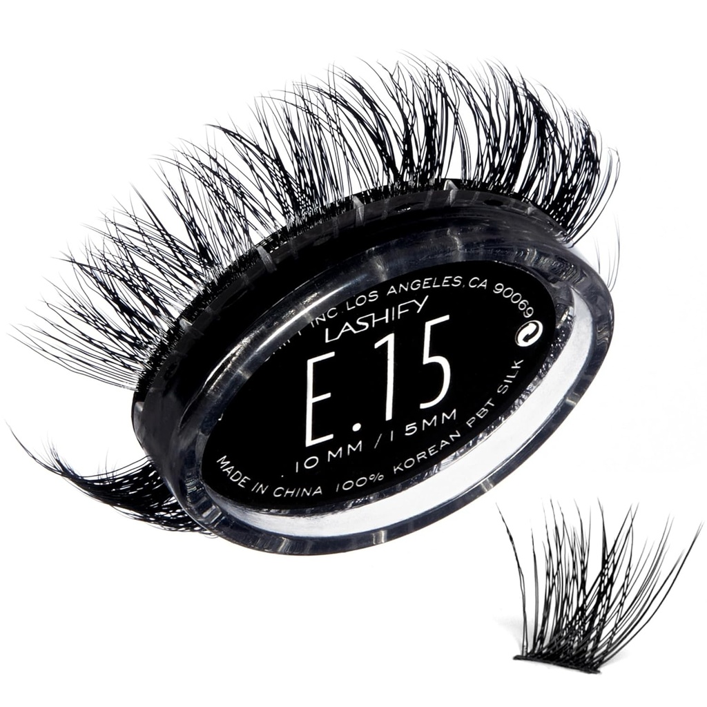 Lăsați Extreme 15mm Gossamer DIY Extensii de gene Refill, negru, ușor de fals Lashes Pentru a adăuga volum extraordinar