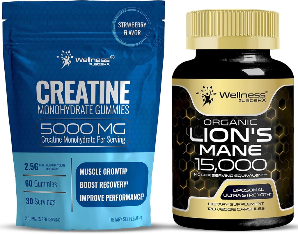 wellness LABSRX Lions capsule supliment Manes - Creatine Gumies 5000mg