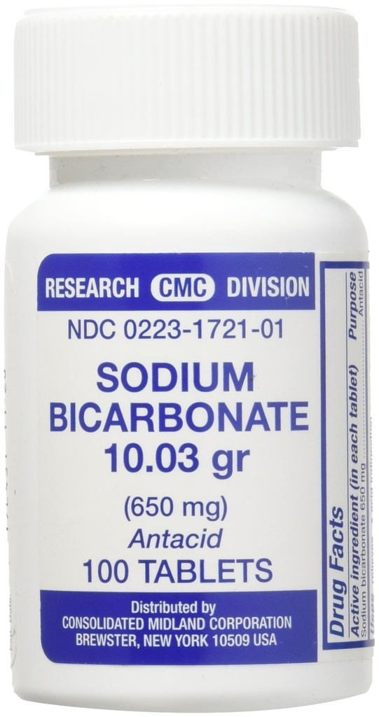 Bicarbonat de sodiu Antiacid (650 mg) - 100 comprimate