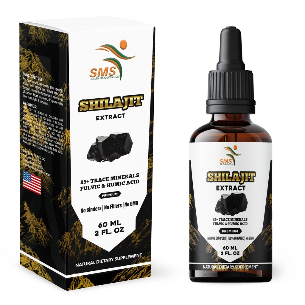 Shilajit Pure Himalayan (40% supliment acid fuzelian) (High in Trace Minerals, No Fillers, Producted in the USA) Drops 