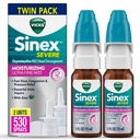 Vicks Sinex Spray Nasal Sever, Moisturizing Ultra Fine Mist cu Aloe, Decongestant Medicina, Relief de Stuffy Nose Datorită răcelii sau alergiei, Congestia Nasală & Sinus Relief de presiune, 265 Spray-uri x 2