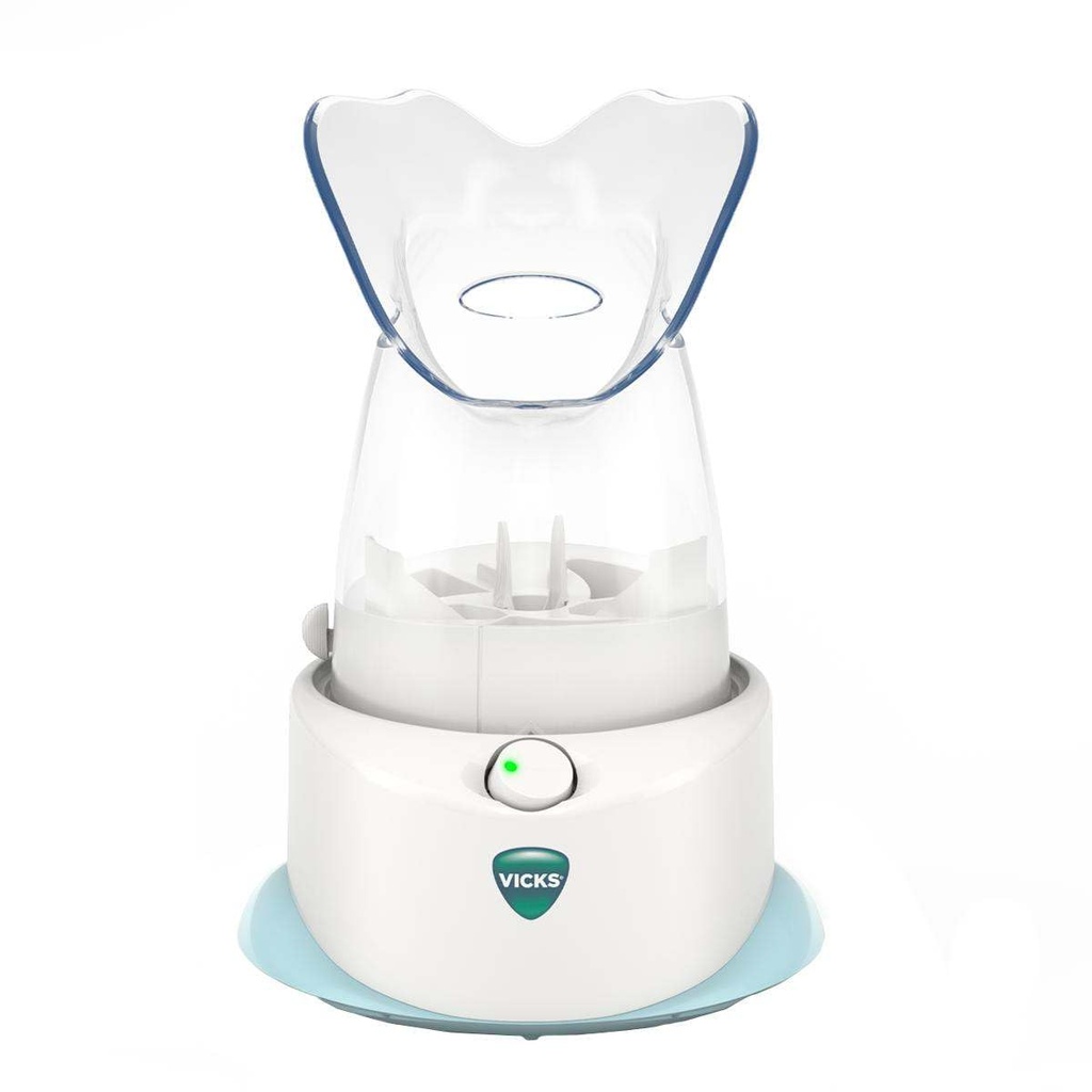Vicks Inhalator cu abur personal pentru solutii specifice, naturale de abur pentru alergii, congestie, tuse si raceala, si iritatie sinusala, utilizare cu VapoPad-uri - 1 incluse