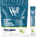 Voli Electrolytes Powder Packets | No Added Sugar Electrolyte Drink Mix for Hydration | Keto & Fasting Friendly, Natural Superfoods & Minerals | Honeydew, 15-Count
