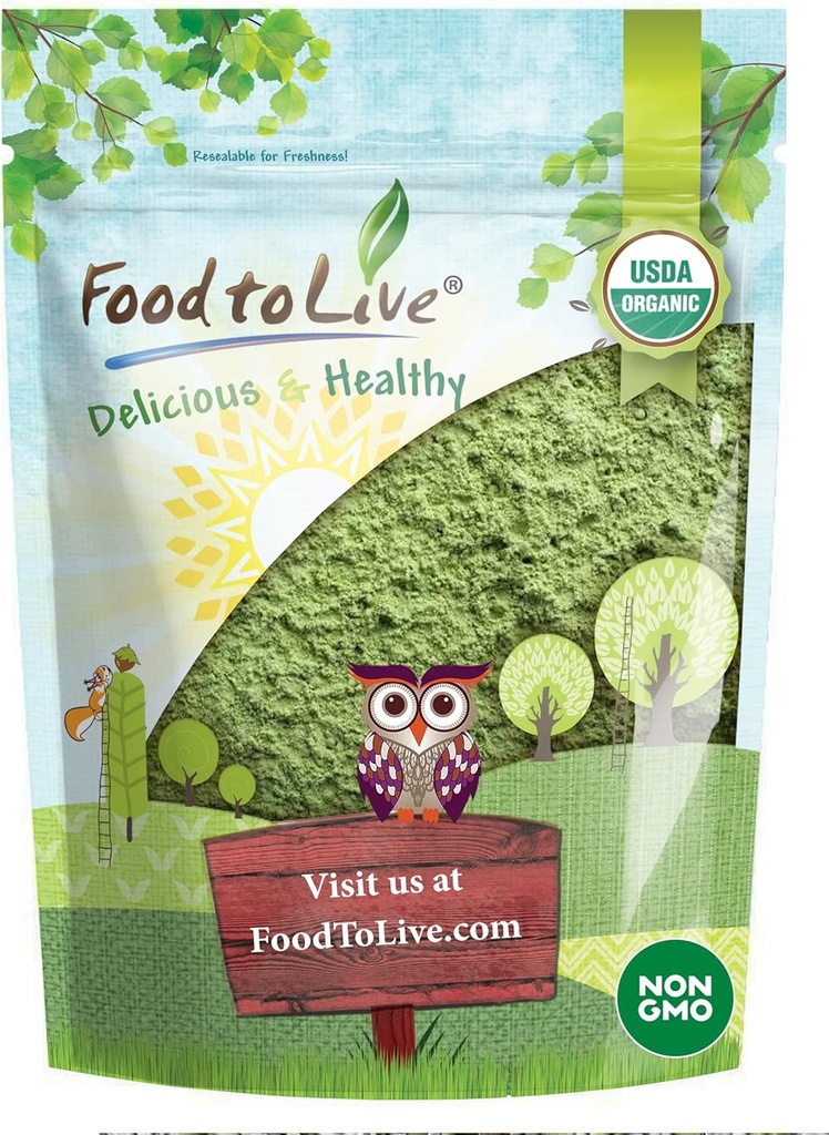 Alimente pentru a trăi organic Wheatgrass Powder, 4 Ounces 