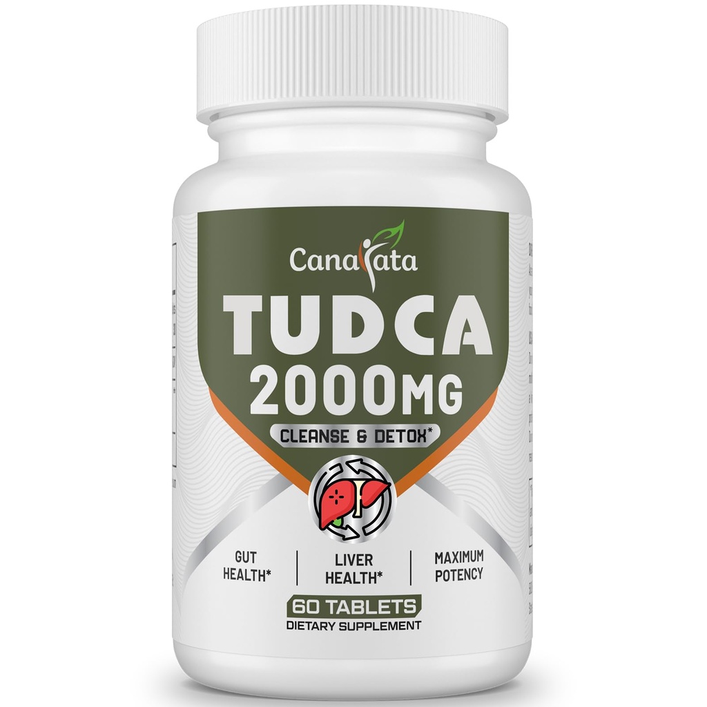 TUDCA Suplimente hepatice 2000mg - Sare puternice Bile Suport de detoxifiere hepatică & Curățenie - Ficat și vezica biliară Sănătate Formula-Easy to Swallow Tablets-30 zile Aprovizionare