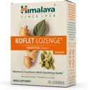 Himalaya Koflet Lozenges, Aroma mentolata original, Natural Herbal Cough Drop for Warming Relief and Soothing Throat Confort, 130 mg, 20 Lozenges