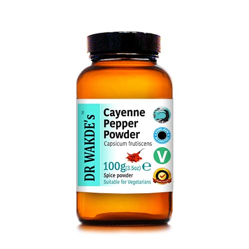 DR WAKDE lui Cayenne Pepper Powder (Capsicum frutescens) - 100g (3.5oz) 
