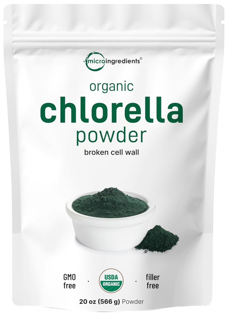 Micro Ingrediente Organic Chlorella Powder, 20 Ounces 