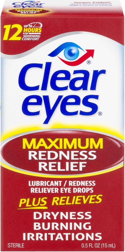 Clear Eyes maximal Redness Relief Eye picături 0.50 oz (Pachet de 3)