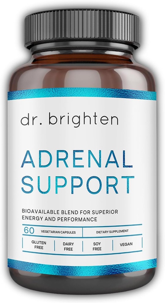 Dr. Brighten suport adrenal - Supliment alimentar cu Ashwagandha pentru a sprijini nivelurile de energie sanatoasa si raspunsul la stres