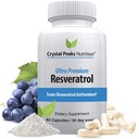 100% Natural Resveratrol Supliment - Trans-Resveratrol Suporturi Îmbătrânire - Antioxidanți Supliment promovează sistemul imunitar și sprijin comun (60 capsule)
